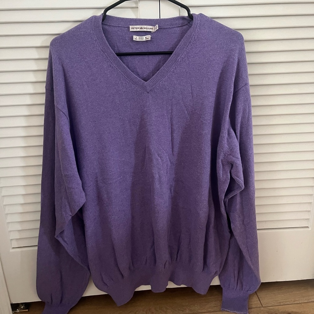 Peter Millar Lavender Crew Neck Sweater